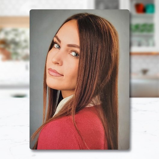Frameless Custom Photo Tabletop Easel Back Fotoplaat