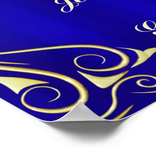 (Frameless) Elegant Regal Golden Welcome Sign Poster (Hoek)