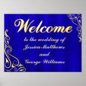 (Frameless) Elegant Regal Golden Welcome Sign Poster (Voorkant)