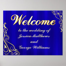 (Frameless) Elegant Regal Golden Welcome Sign Poster