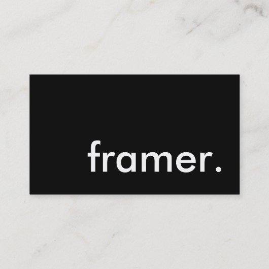 framer. visitekaartje (Voorkant)