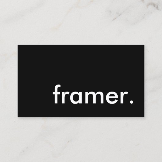 framer. visitekaartje (Voorkant)