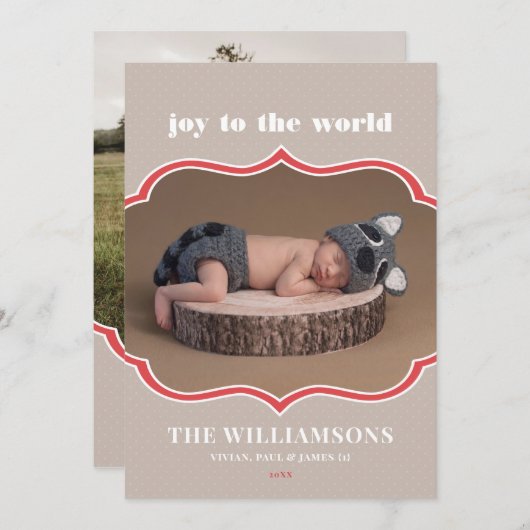 Frameworthy kerstfeestdag feestdagenkaart (Voorkant / Achterkant)