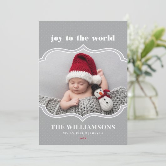 Frameworthy kerstfeestdag feestdagenkaart (Staand voorkant)