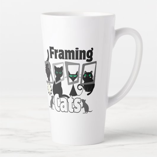 Framing Cats.w Latte Mok (Rechts)