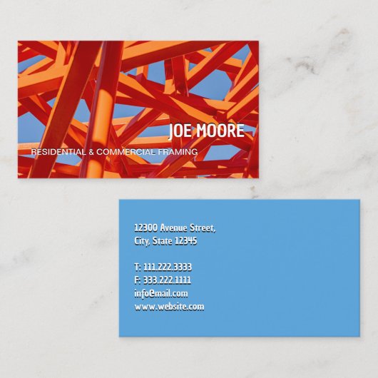 framing-contractant visitekaartje (Voorkant / Achterkant)