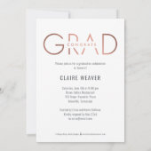 Framing Jaar Afstuderen Uitnodiging Aankondiging (Achterkant)