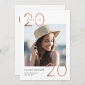 Framing Jaar Afstuderen Uitnodiging Aankondiging (Voorkant / Achterkant)