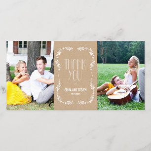 Framing Leaves Wedding Bedankt Cards Craft
