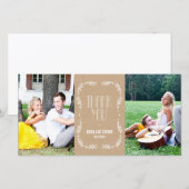 Framing Leaves Wedding Bedankt Cards Craft (Voorkant / Achterkant)