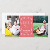 Framing Leaves Wedding Dank u Kaarten Zalm (Voorkant / Achterkant)