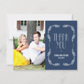 Framing Leaves Wedding Foto bedankt de marine (Voorkant)