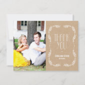 Framing Leaves Weduwfoto Hartelijk dank voor credi Bedankkaart (Voorkant)