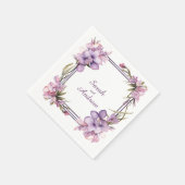 Framing Lilah Flower (Geen datum): Bruiloftsservet Servet (Hoek)