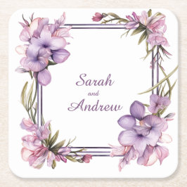 Framing Lilah Flower (Geen datum): Huwelijk Onderz Kartonnen Onderzetters