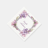 Framing Lilah Flower: Gepersonaliseerde bruiloft s Servet (Hoek)