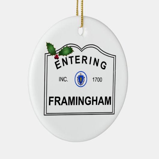 Framingham MA Keramisch Ornament (Rechts)