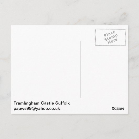 Framlingham Castle Suffolk Briefkaart (Achterkant)