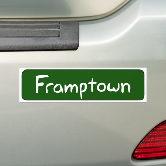 Framptown Bumpersticker (Op auto)