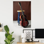 Framus Hollowbody Elektrische gitaarvingerafdrukke Poster (Thuiskantoor)