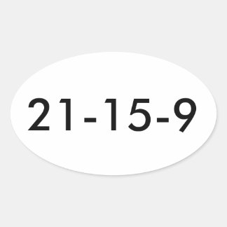 Fran WOD 21 15 9 Ovale Sticker