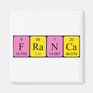 Franca periodieke table name magnet