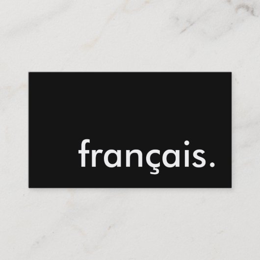 français . visitekaartje (Voorkant)