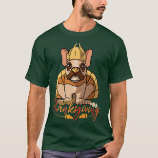 Française Bulldog Frenchie Dog Greets Happy Thanks T-shirt