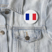 Française - France Flag Ronde Button 5,7 Cm (In situ)