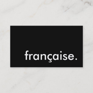 française. visitekaartje