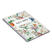 France 1830 Delicate Floral Botanical Personalized Notitieboek (Rechterzijde)