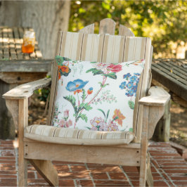 France 1830 Floral Antique Wallpaper Buitenkussen