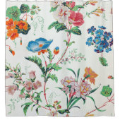 France 1830 Floral Antique Wallpaper Douchegordijn (Voorkant)