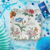 France 1830 Floral Antique Wallpaper Papieren Bordje (Feest)