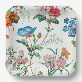 France 1830 Floral Antique Wallpaper Papieren Bordje