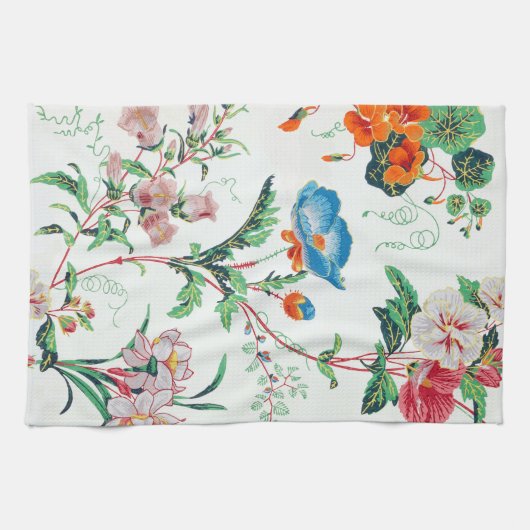 France 1830 Floral Botanical Wildflowers Theedoek (Horizontaal)