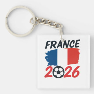 France 2026 Soccer Fan Design Flag Colors Sleutelhanger