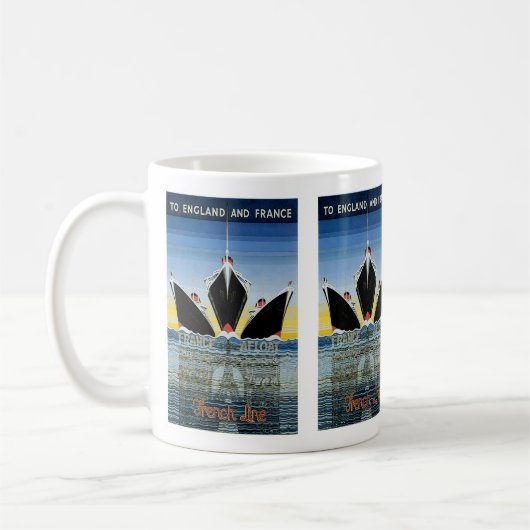 France Afloat - Franse lijn Poster Koffiemok (Links)