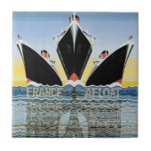 France Afloat - Franse lijn Poster Tegeltje (Voorkant)