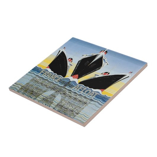 France Afloat - Franse lijn Poster Tegeltje (Zijkant)