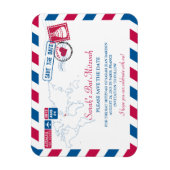 FRANCE Air Mail Bat Mitzvah Bewaar de datum 3x4 Magneet (Verticaal)