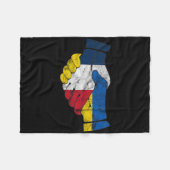 France And Ukraine Friendship Handshake Flags Vint Fleece Deken (Voorkant (Horizontaal))
