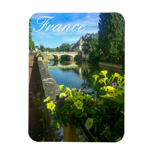 France Architecture Cityscape Stone Bridge Magneet (Verticaal)