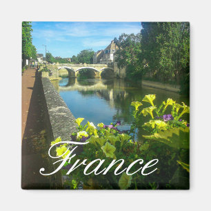 France Architecture Cityscape Stone Bridge Magneet