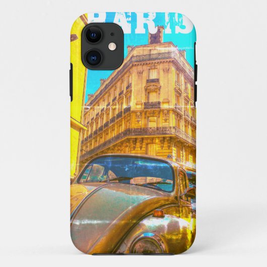 France Architecture French Street Old Car Paris Case-Mate iPhone Case (Achterkant)