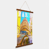 France Architecture French Street Old Car Paris Hangend Wandkleed (Gebogen)