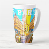 France Architecture French Street Old Car Paris Latte Mok (Rechterhoek)