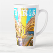 France Architecture French Street Old Car Paris Latte Mok (Rechts)