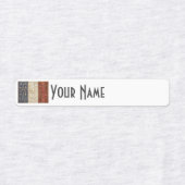 France Art Deco Flag | Custom Iron-On Name Label (Design 1)
