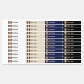 France Art Deco Flag | Custom Iron-On Name Label (Vel)